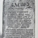 His headstone