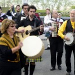 Part of the Cornish contingent, including the Bolingey Troylers, and Benjad (3rd from left)
